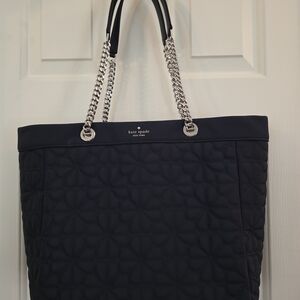 Kate Spade Navy Quilted Tote Bag